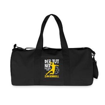 Handball Handballer Handball Trainer Fan Geschenk - Recycelte Canvas-Sporttasche von Stanley/Stella - Schwarz - Vorne