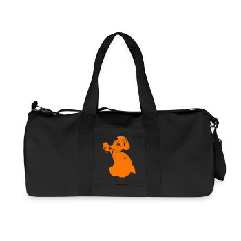 Der orange Hund - Recycelte Canvas-Sporttasche von Stanley/Stella - Schwarz - Vorne