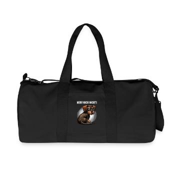 Nerv Mich Nicht Rauhaardackel Dackel Dackelhalter - Recycelte Canvas-Sporttasche von Stanley/Stella - Schwarz - Vorne