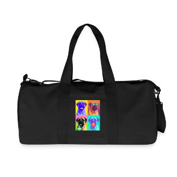 Hunde Mastiff Hund - Recycelte Canvas-Sporttasche von Stanley/Stella - Schwarz - Vorne