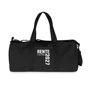 Rente 2027 - Ruhestand - Pension - Recycelte Canvas-Sporttasche von Stanley/Stella - Schwarz - Vorne