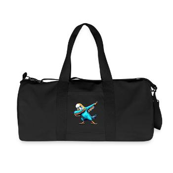 Cooler Wellensittich Dabbing Comic - Recycelte Canvas-Sporttasche von Stanley/Stella - Schwarz - Vorne