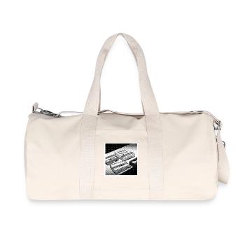 90er-Kultobjekte: Comic-Look für Walkman & Co. - Recycelte Canvas-Sporttasche von Stanley/Stella - Naturweiß - Vorne