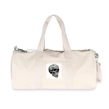 Crâne : symbole de mort et de rébellion - Sac de sport en toile recyclée Stanley/Stella - blanc naturel - Devant