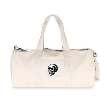 Skull: Symbol of death and rebellion - Recycled Canvas Sports Bag by Stanley/Stella - natural - Front