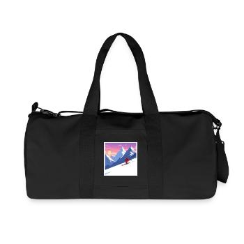 Experience the beauty of the mountains: Skiing - Recycled Canvas Sports Bag by Stanley/Stella - black - Front