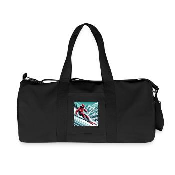 Dynamics and adventure: skiing in the Alps - Recycled Canvas Sports Bag by Stanley/Stella - black - Front