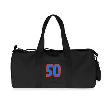 50. 50 YEARS. 50th ANNIVERSARY. 50 YEARS ANNIVERSARY. - Recycled Canvas Sports Bag by Stanley/Stella - black - Front