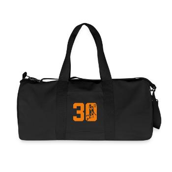NUMBER 30 BASKETBALL 30TH BIRTHDAY - Recycled Canvas Sports Bag by Stanley/Stella - black - Front