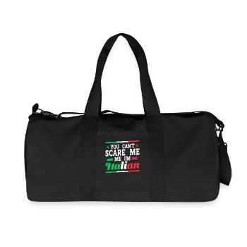 Italian Italy Funny Saying Gift Idea - Recycled Canvas Sports Bag by Stanley/Stella - black - Front