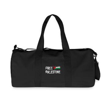 Palestine libre - Sac de sport en toile recyclée Stanley/Stella - noir - Devant