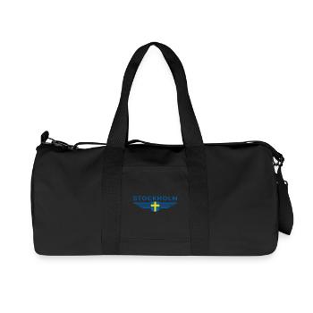 Stockholm T-Shirt for Fans and Travelers - Recycled Canvas Sports Bag by Stanley/Stella - black - Front