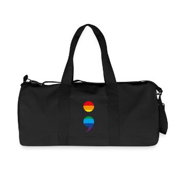 Semicolon Suicide Prevention Semicolon Semi Colon - Recycled Canvas Sports Bag by Stanley/Stella - black - Front