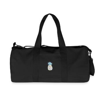 Pastel-coloured pineapple - Recycled Canvas Sports Bag by Stanley/Stella - black - Front