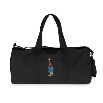 Vadrouille nettoyante girafe - Sac de sport en toile recyclée Stanley/Stella - noir - Devant
