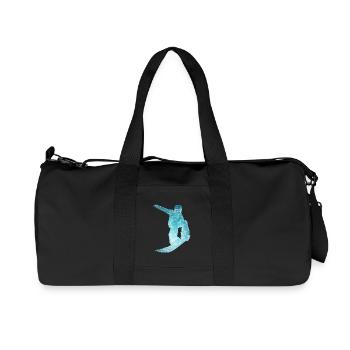 Eis Snowboarder - Recycelte Canvas-Sporttasche von Stanley/Stella - Schwarz - Vorne