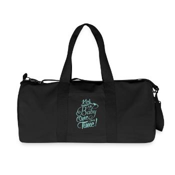 pregnant baby child born birth gift idea - Recycled Canvas Sports Bag by Stanley/Stella - black - Front