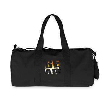 SQUARE BEAR - Recycled Canvas Sports Bag by Stanley/Stella - black - Front