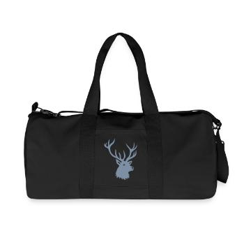 hirsch geweih hirschkopf stag night brunft buck - Recycelte Canvas-Sporttasche von Stanley/Stella - Schwarz - Vorne