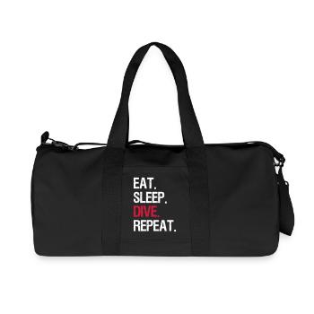 Eat Sleep Dive Repeat - Recycelte Canvas-Sporttasche von Stanley/Stella - Schwarz - Vorne