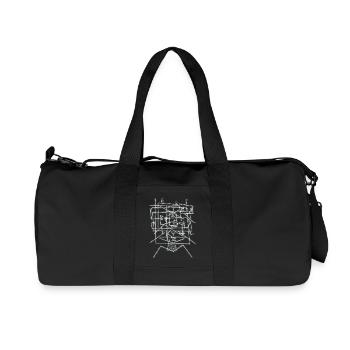 Alphabet character pattern ABC - Recycled Canvas Sports Bag by Stanley/Stella - black - Front
