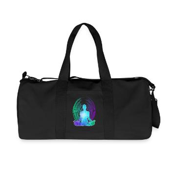 Méditation spirituelle éveil zen - Sac de sport en toile recyclée Stanley/Stella - noir - Devant