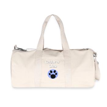 Cat Lover Club, Tier tatzen, closing - Recycelte Canvas-Sporttasche von Stanley/Stella - Naturweiß - Vorne