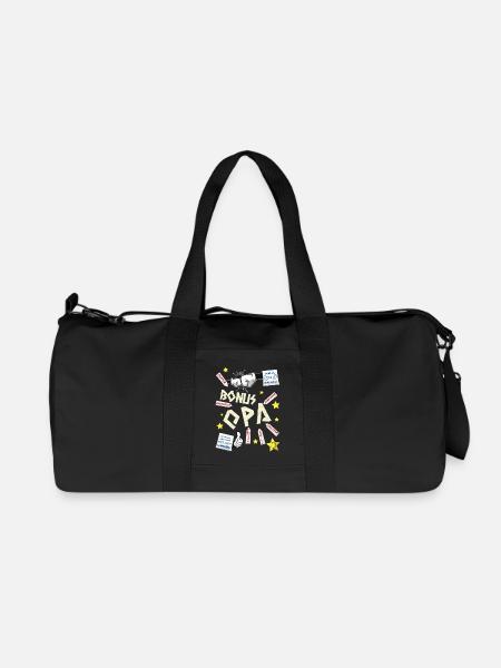 Bonusopa - Recycelte Canvas-Sporttasche von Stanley/Stella - Schwarz