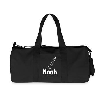 NOAH lettering with rocket VECTOR - Recycled Canvas Sports Bag by Stanley/Stella - black - Front