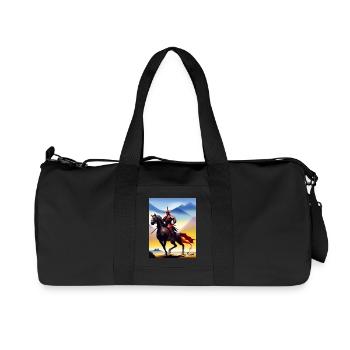 Samurai rides on horse - Samurai on horse - Recycled Canvas Sports Bag by Stanley/Stella - black - Front