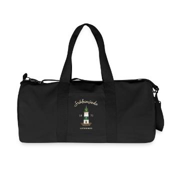 Leuchtturm Schleimünde, Lotseninsel Ostsee - Recycelte Canvas-Sporttasche von Stanley/Stella - Schwarz - Vorne