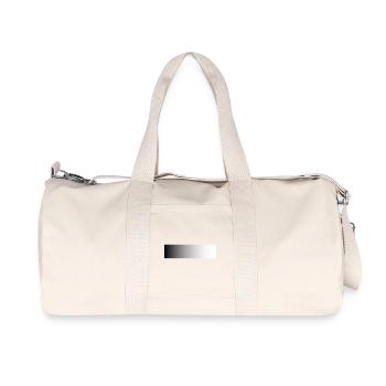 Zones grises - Sac de sport en toile recyclée Stanley/Stella - blanc naturel - Devant