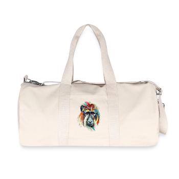 Folu the mandrill - Recycled Canvas Sports Bag by Stanley/Stella - natural - Front