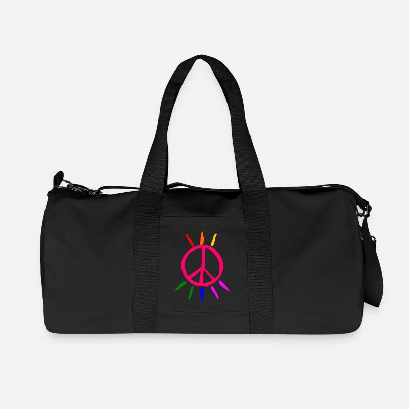 Lgbt Peacezeichen - Recycelte Canvas-Sporttasche von Stanley/Stella - Schwarz