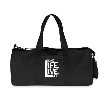 Shooter ou 4x4 One Life Live It - Sac de sport en toile recyclée Stanley/Stella - noir - Devant