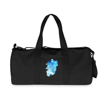Wheelchair symbol with blue background # - Recycled Canvas Sports Bag by Stanley/Stella - black - Front