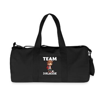 Fußball 3 Klasse Schüler Fußballer Drittklässler - Recycelte Canvas-Sporttasche von Stanley/Stella - Schwarz - Vorne
