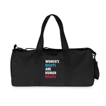 Women's Right Are Human Rights - Recycled Canvas Sports Bag by Stanley/Stella - black - Front