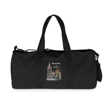Regensburg, Brückturm, Bavaria - Recycled Canvas Sports Bag by Stanley/Stella - black - Front