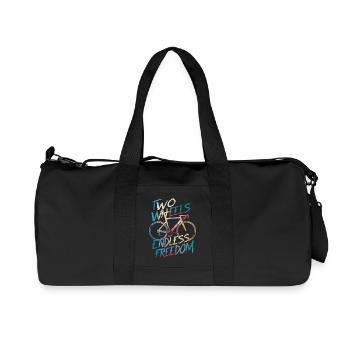 Endless Freedom Bicycle Design - Recycled Canvas Sports Bag by Stanley/Stella - black - Front