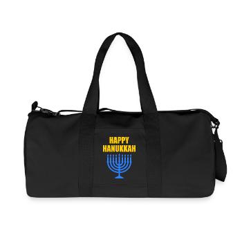 HAPPY HANUKKAH - Sac de sport en toile recyclée Stanley/Stella - noir - Devant