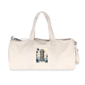 Tiki Statue Asie Art - Sac de sport en toile recyclée Stanley/Stella - blanc naturel - Devant
