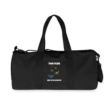 Time flies when you're having fun. - Recycled Canvas Sports Bag by Stanley/Stella - black - Front