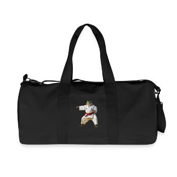 Grenouille sportive - Sac de sport en toile recyclée Stanley/Stella - noir - Devant