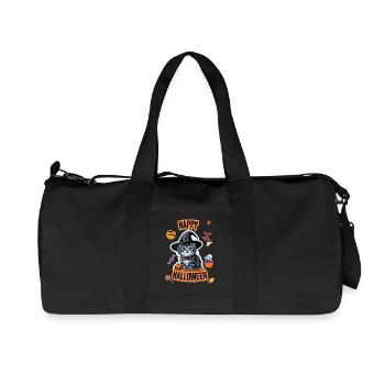 Happy Halloween Fun Cat – Cute Cat Motif - Recycled Canvas Sports Bag by Stanley/Stella - black - Front