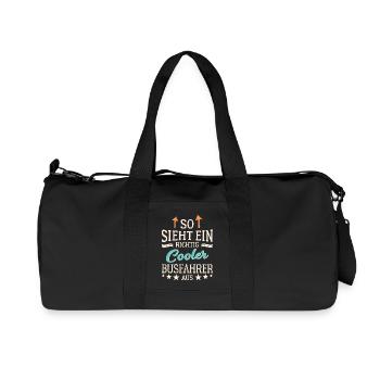 So sieht ein cooler Busfahrer aus Fernfahrer - Recycelte Canvas-Sporttasche von Stanley/Stella - Schwarz - Vorne