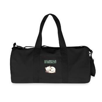 Deutschlands Weihnachtsfavorit: Schlafende-Katze - Recycelte Canvas-Sporttasche von Stanley/Stella - Schwarz - Vorne
