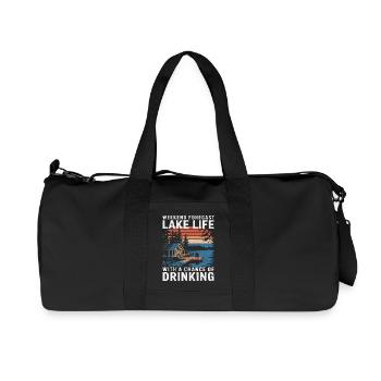 Pure relaxation by the lake - Recycled Canvas Sports Bag by Stanley/Stella - black - Front