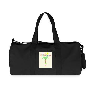 Pastel palm - Recycled Canvas Sports Bag by Stanley/Stella - black - Front