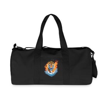 Flaming Tiger Jump - Recycled Canvas Sports Bag by Stanley/Stella - black - Front
